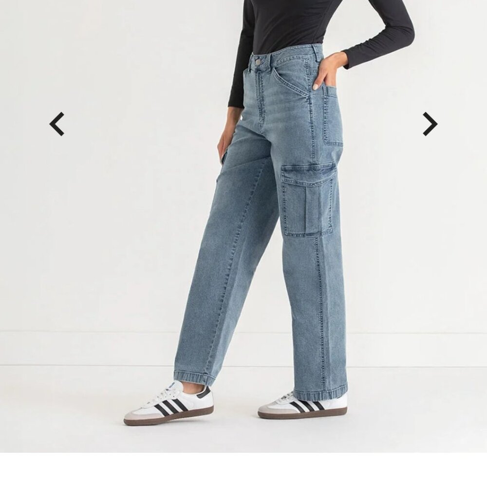 Lucy loose straight leg cargo jeans